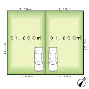 全体区画図　1号地は左手の区画になります