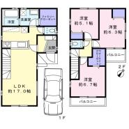 間取り　【建物参考プラン】延床面積：26.39坪　建物価格：1880万円
充実間取り3LDK！！
住まう人の、ゆとりある上質な空間を提供いたします